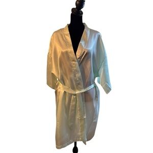 Elegant Mint Green Satin Robe